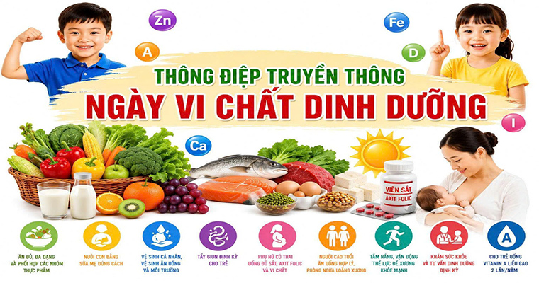 HƯỞNG ỨNG NGÀY VI CHẤT DINH DƯỠNG (1-2/6/2026): CHUNG TAY PHÒNG CHỐNG THIẾU VI CHẤT