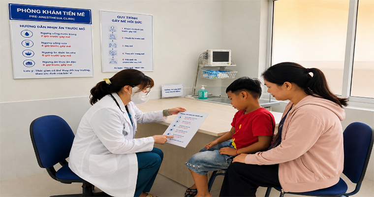 HƯỚNG DẪN NHỊN ĂN UỐNG TRƯỚC PHẪU THUẬT TẠI KHOA PHẪU THUẬT - GÂY MÊ HỒI SỨC
